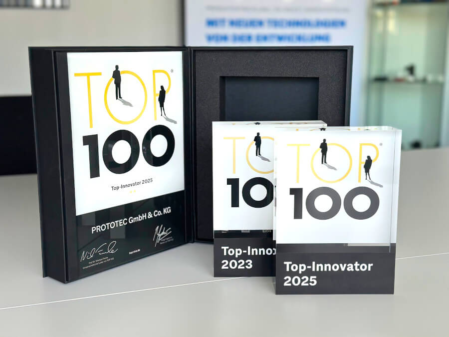 TOP100-Innovator: 2023+2025 PROTOTEC und der 3D-Druck