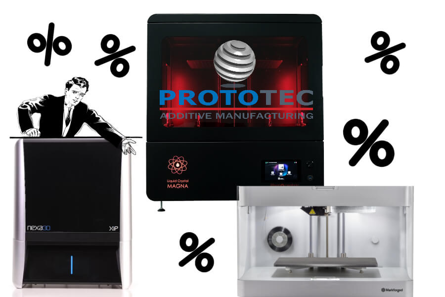 gebrauchte 3D-Drucker verkauf von NEXA Xip, Marforged MarkTWO und Photocentric Magna